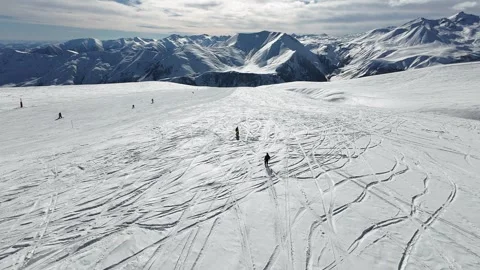 Ski slopes Gudauri 库存影片 306973941