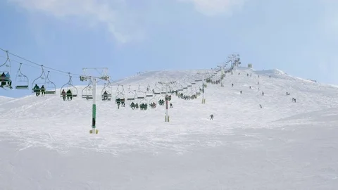 Ski slopes in Lebanon Stock Footage 71326803