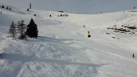 Ski slopes, tranquility in the snow and the mountains Stock Footage 290781939