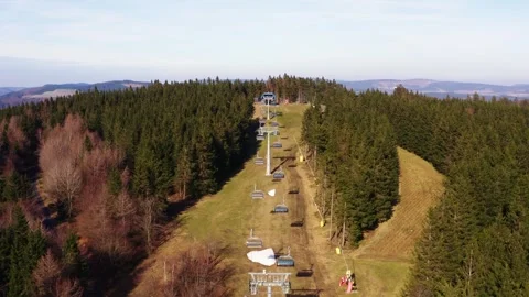 Ski slopes in winterberg germany in spring 4k 25 fps video Stock-Footage 266848597