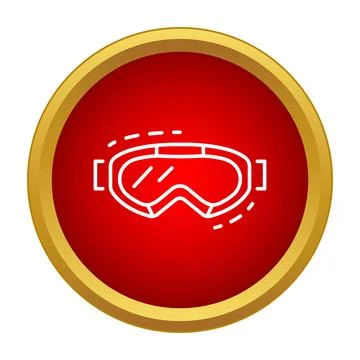 Ski snowboard goggles protective eyewear icon concept Stock Illustration