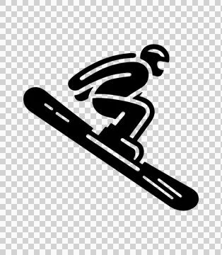 Ski sports equipment icon in solid style Stock Illustration