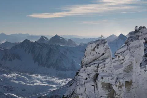 Ski theme, wintertime. Foto stock