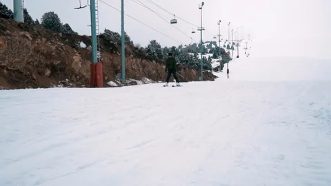 Ski Time in Ski center Stock Footage 105784077