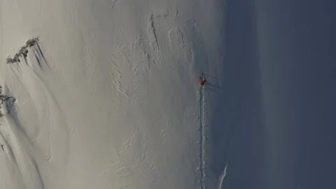 Ski Touring in the Alps Stock Footage 144827971