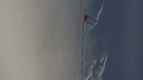 Ski Touring in the Alps Stock Footage 144827999