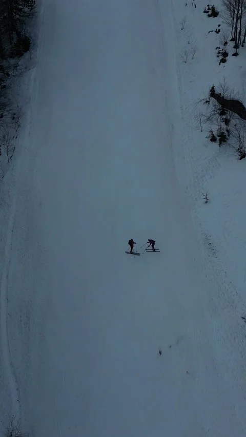 Ski touring in Alps Stock Footage 237779554