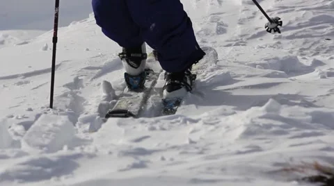 Ski touring closeup Video stock 49006622