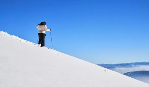Ski touring man Stock Photos