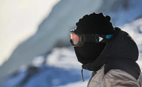Ski touring man Stock Photos
