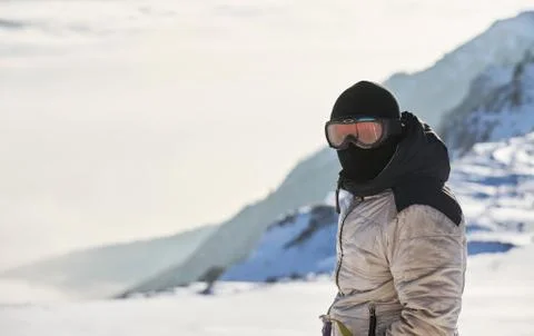 Ski touring man Stock Photos