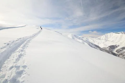 Ski touring Foto stock