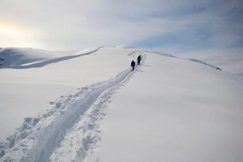 Ski touring Stock Photos