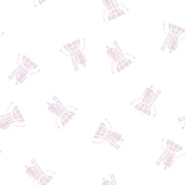 Ski tourism glyph seamless pattern Stock Illustration