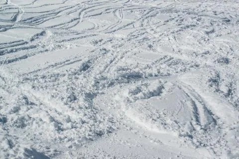 Ski tracks Stock Photos