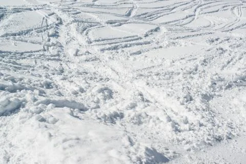 Ski tracks Stock Photos