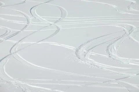 Ski tracks Foto stock