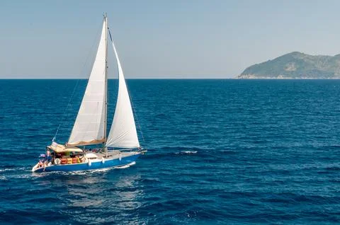 Skiathos sailboat Stock Photos