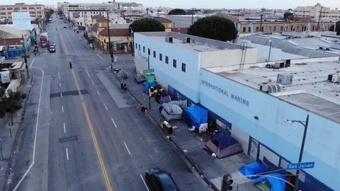 Skid Row intersection Video stock 129343007