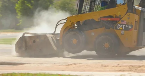 Skid Steer Loader Close-up Stock Footage 138788499