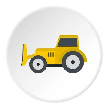 Skid steer loader icon circle Stock Illustration