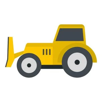 Skid steer loader icon isolated Stock Illustration