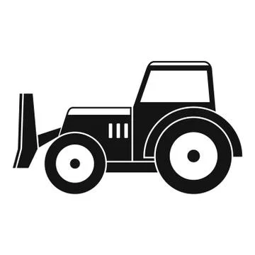 Skid steer loader icon simple Illustrazione stock
