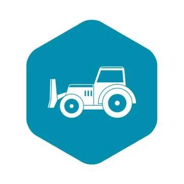 Skid steer loader icon simple Illustrazione stock