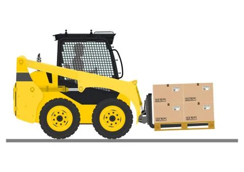 Skid steer loader. Stock Illustration