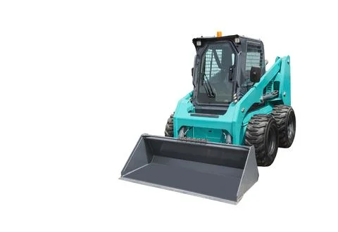 Skid steer loader isolated on a white background Stock Photos