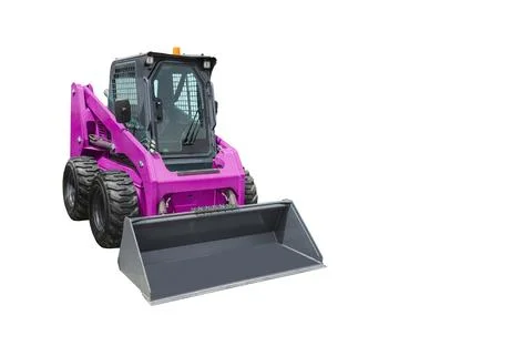 Skid steer loader isolated on a white background Stock Photos