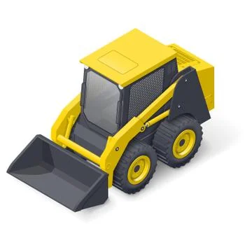 Skid steer mini loader icon Stock Illustration