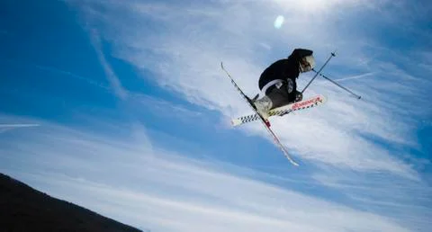 Skier 360 Foto stock