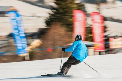 Skier in action Stock Photos