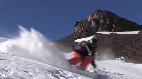Skier on backcountry mountain Stock Footage 33547038