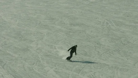 Skier coming down a hill. Stock Footage 73292344