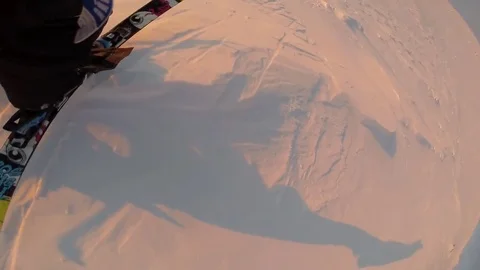 A skier coming down a steep hill Stock-Footage 82852421