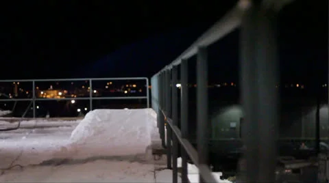 Skier Crashes While Grinding Handrail Video stock 26661403