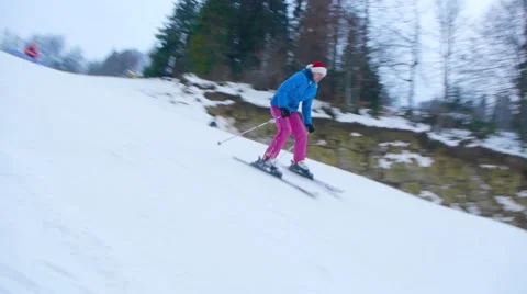 Skier Fall Down The Slope,hard fall skier,falling Stock Footage 47982440