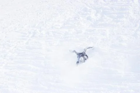 Skier fall Stock Photos