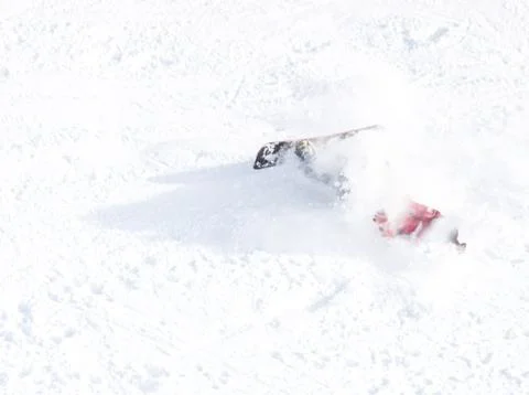 Skier fall Stock Photos