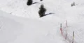Skier Free Ride Approaching Mountain Slope Winter Snow Covered Extreme Sport Ski 4k or 4k+ Resolution