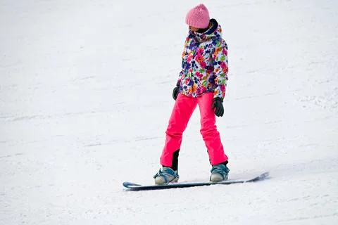 Skier going down the mountain Stock Photos