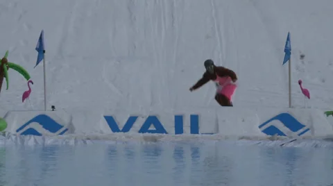 Skier in Guerrilla  Costume Fail 動画素材 38609043