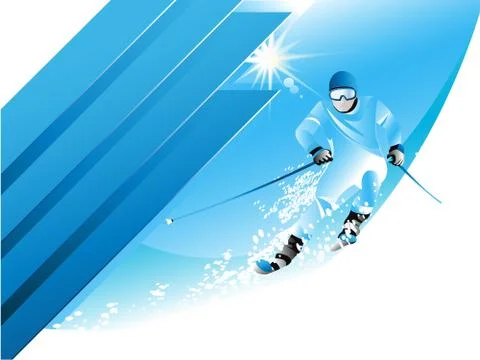 Skier Stock Illustration