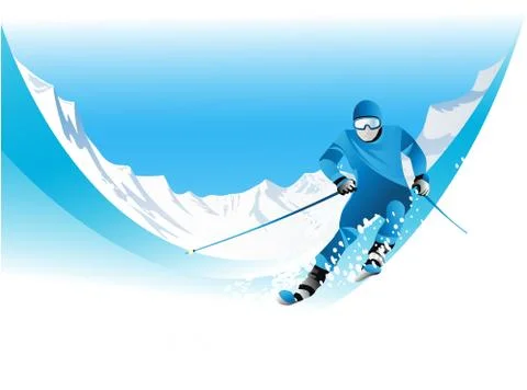 Skier Stock Illustration