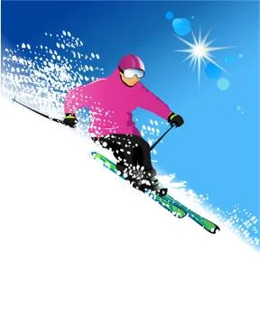 Skier Stock Illustration