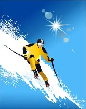 Skier Stock Illustration