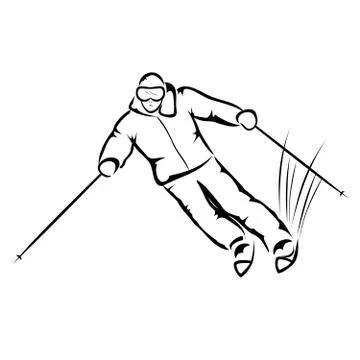 Skier Stock Illustration