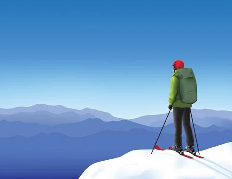 Skier Stock Illustration